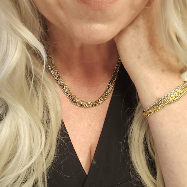 Gold Chain 100cm Plastic Bling Necklace