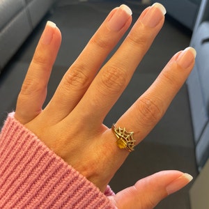 Customer photo from Melissa, Dainty Raw Citrine Ring in Yellow Gold