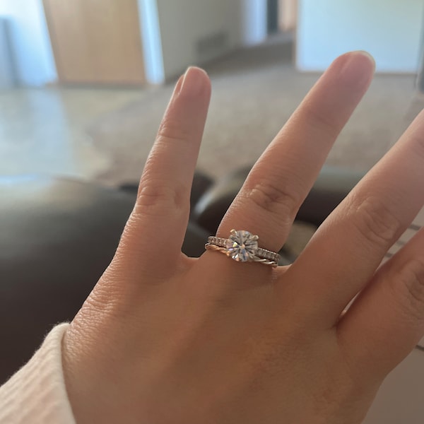 Silver Twist Ring Relaxed Rope Infinity Loose Twisted Skinny Wedding ...