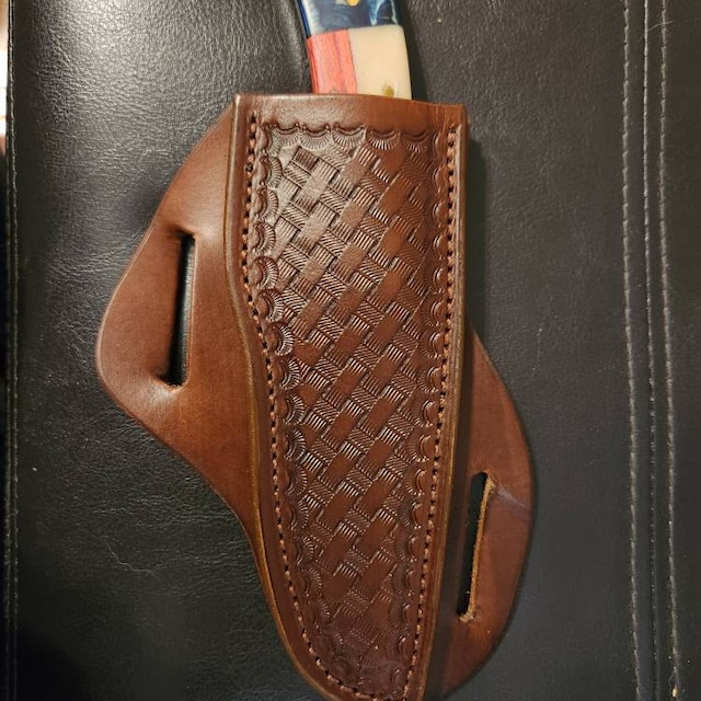 Crossdraw Knife Sheath - Custom Fit - Mr. Lentz Leather Goods