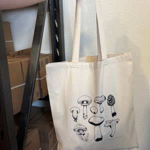 Mushrooms Canvas Tote Bag - Etsy