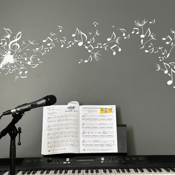 Music Wall Decal Music Notes Wall Sticker Music Wall Decor (K398) - Etsy