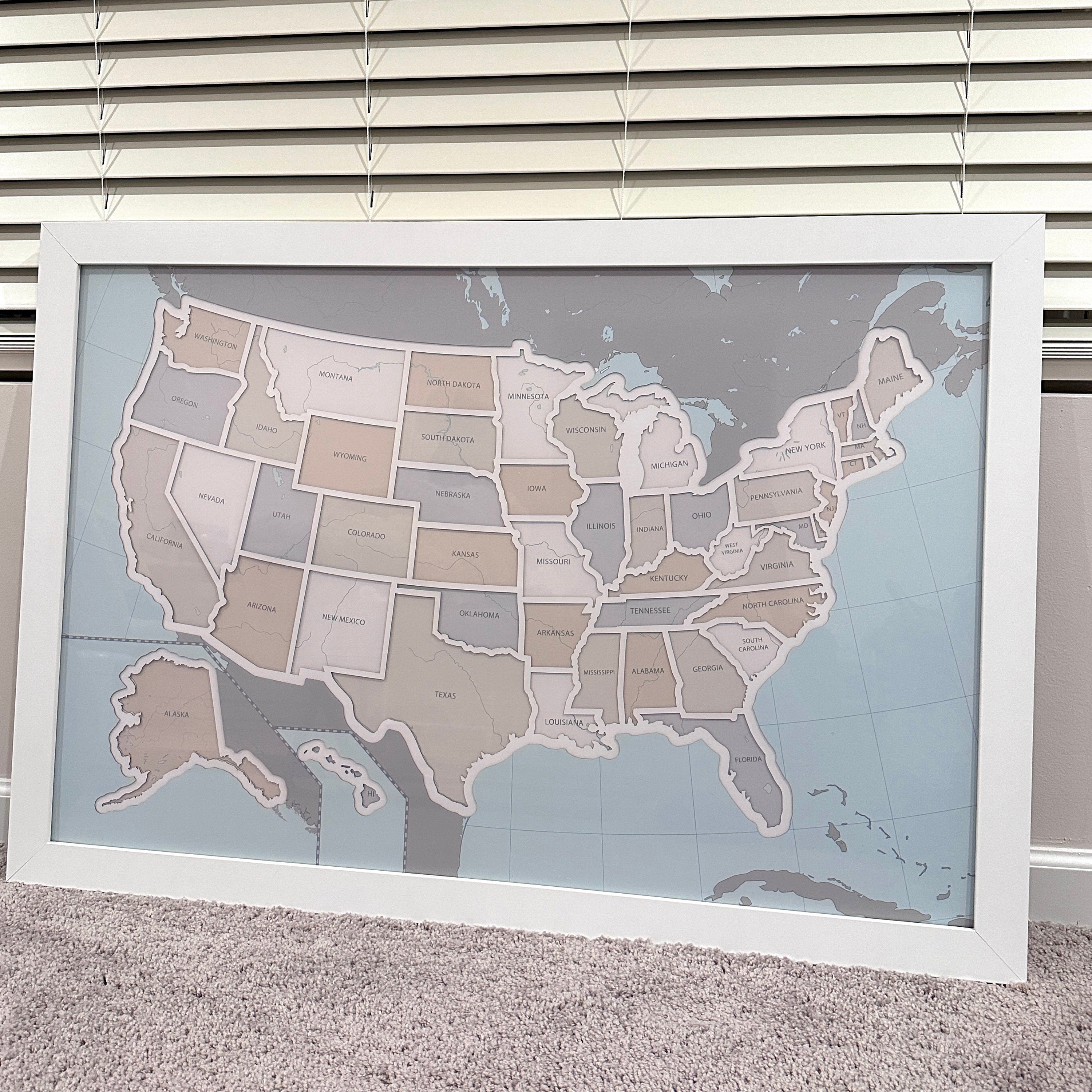 USA Photo Map - 50 States Travel Map Gift