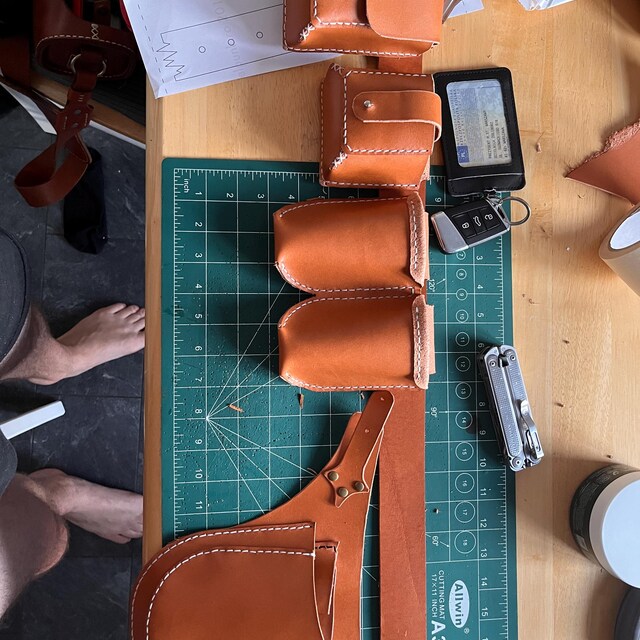 Tool Belt Pattern Leather DIY Pdf Download Hip Bag Video Tutorial Etsy