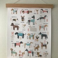 Printable Dogs Alphabet for a Dog Lover, Dog Alphabet Poster, ABC Dogs ...
