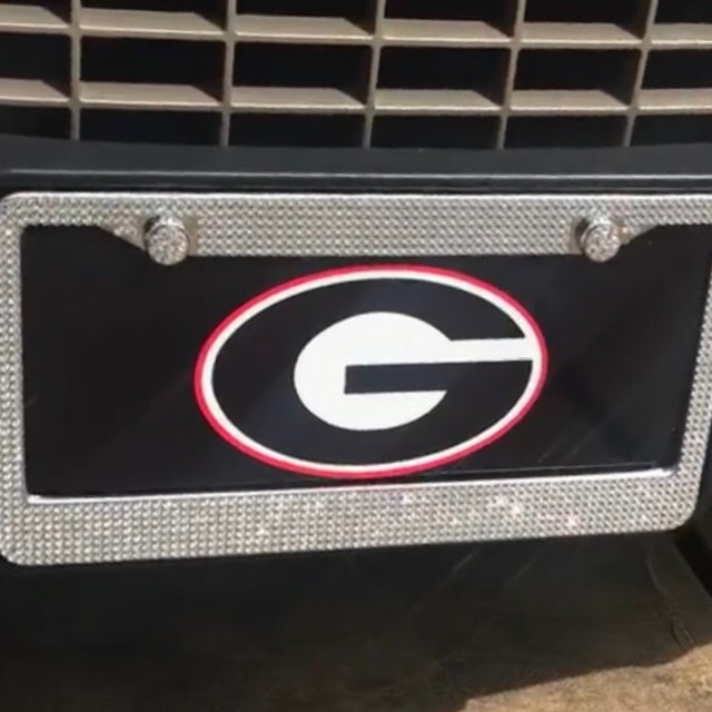 Black Bulldogs License Plate GA Car Tag black Etsy