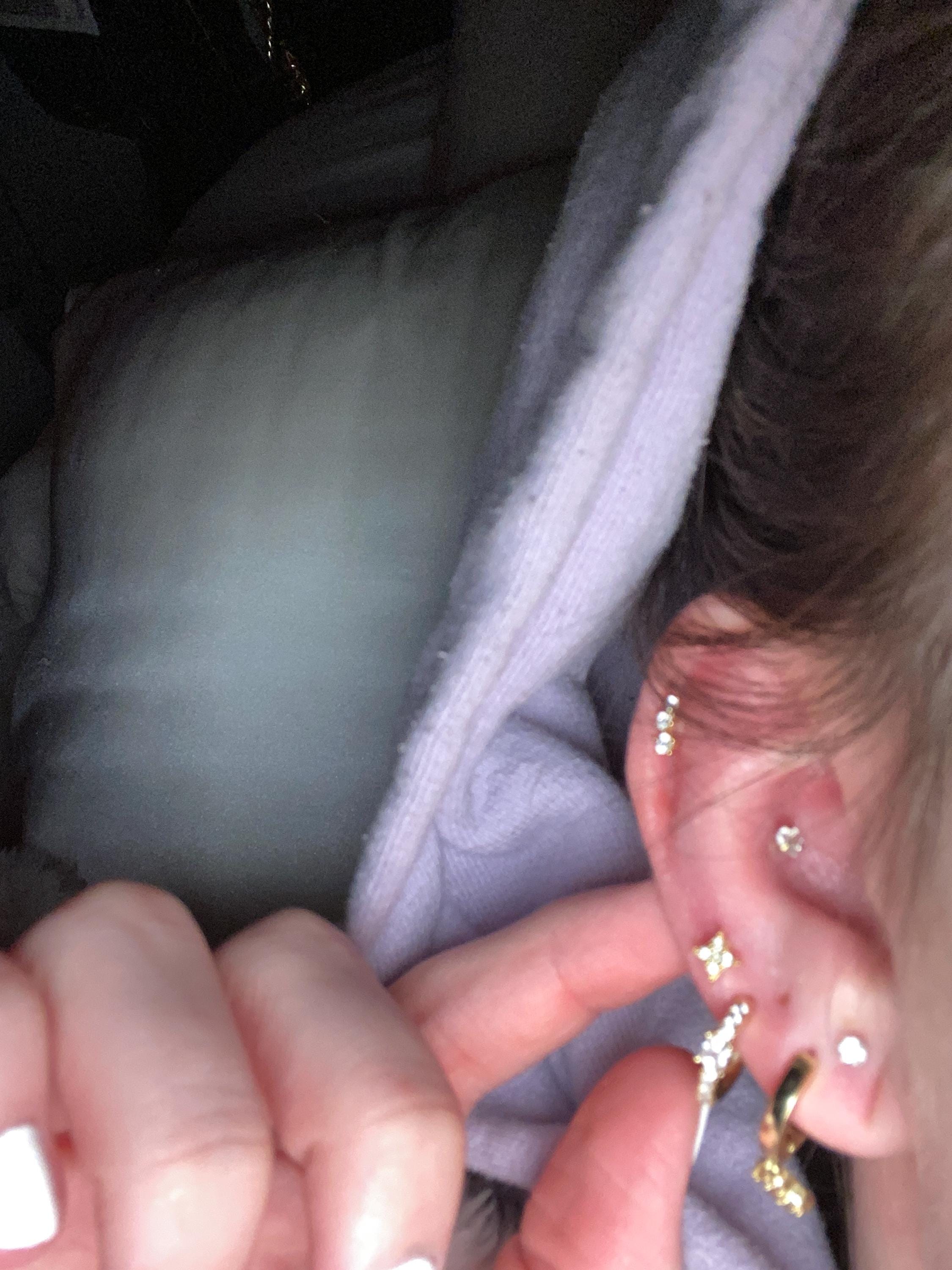 18G/16G Tiny Gold Climber Cartilage Earring • tragus stud • conch earring • tragus • helix • cartilage piercing • minimalist • FLAT BACK