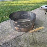 Custom Heavy Duty Metal Fire Pit Ring, Mystical Fire Ring, Personalized ...