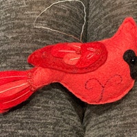 Cardinal Sewing Pattern PDF - Backyard Bird Stuffed Ornament - Felt ...