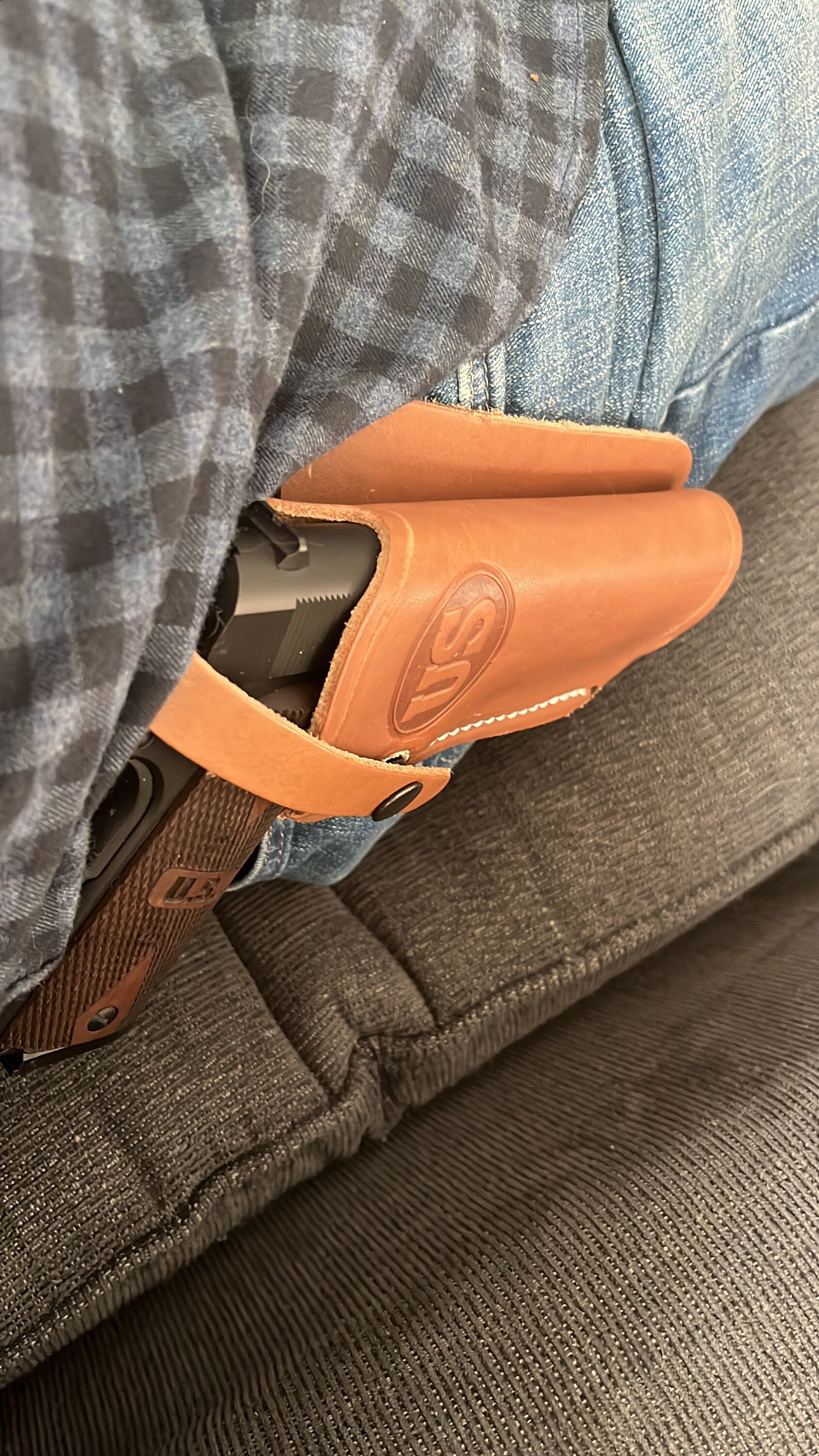 Western Leather Wild Bunch Style Holster Fits Colt Springfield Ruger RIA Remington Taurus 45 Model 1911