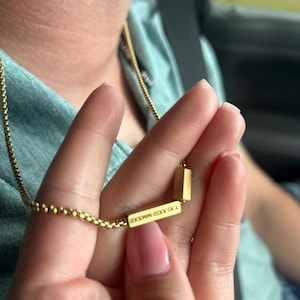 Personalize Necklace For Dad With Kids Name, Custom Men's Gold Necklace, Personalized Gift For Dad, Daddy Jewelry, Husband Gift, Father Gift