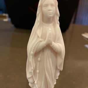 Virgin Mary Praying Statue Made of Alabaster 17cm White - Etsy