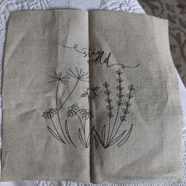 Beginners Embroidery Fabric Pattern and Instructions ONLY Pack - Etsy