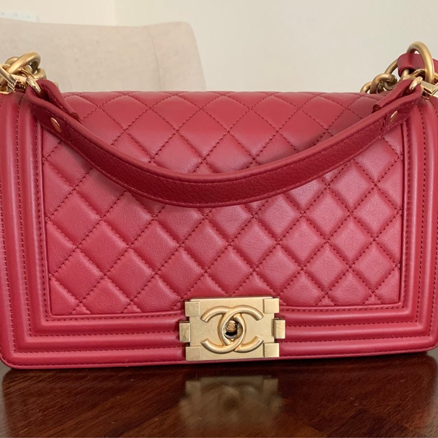 Leather Replacement Top Handle in Fuchsia for Designer Bags and LV NeoNoe (  ¾” Wide - 11.4” long)