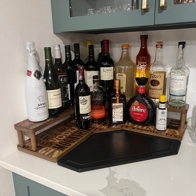 Corner liquor shelf deals