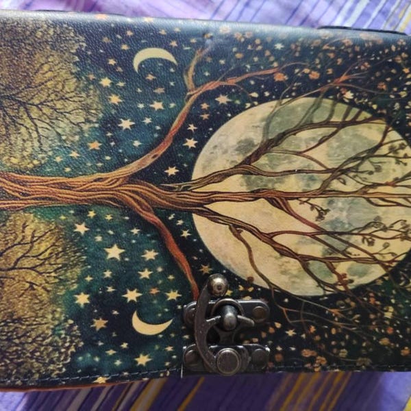 Tree of Life Leather Journal Handmade 400 Pages Grimoire Book of ...