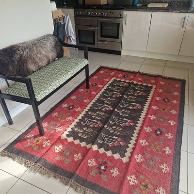 Handmade Wool Kilim Rug Navajo Kilim Runner Rug Aztec Rug - Etsy