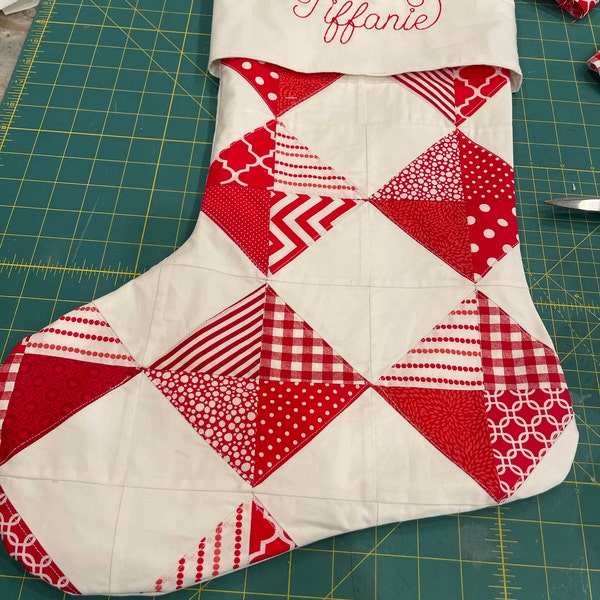 Patchwork Christmas Stocking - PDF Pattern - Etsy