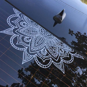 Download Flower Decal Mandala Decal Car Decal Laptop Sticker Half ...