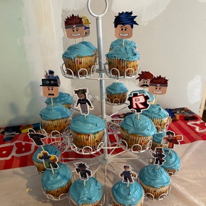 Buy Roblox Cupcake Toppers / Roblox Food Picks / Roblox Party