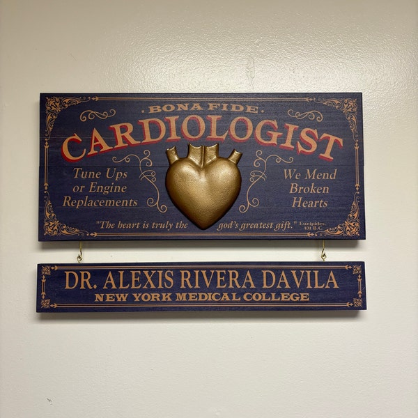 Cardiologist Wood Sign With Optional Personalization - Etsy