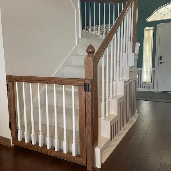 Custom Painted Sliding Gate, Custom Pet or Baby Gate, Wood and Metal ...