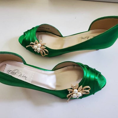 navy blue block heel wedding shoes