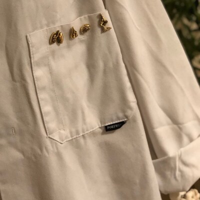 Gold Microscope Lapel Pin CC166G Science and Lab Pins for Scientists ...