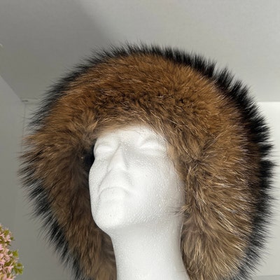 Superior Silver Black Frost Fox Fur Set of Beanie Cossack Hat - Etsy