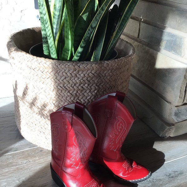 Bottes Cowboy Western Vintage Lucchese Pour Femme - Taille 5.5 B - Incrustations Florales Et Plume - Neuf