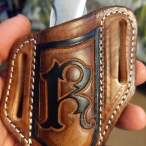 Monogrammed Custom Tooled Leather Sheath for the Buck 110 Knives and ...