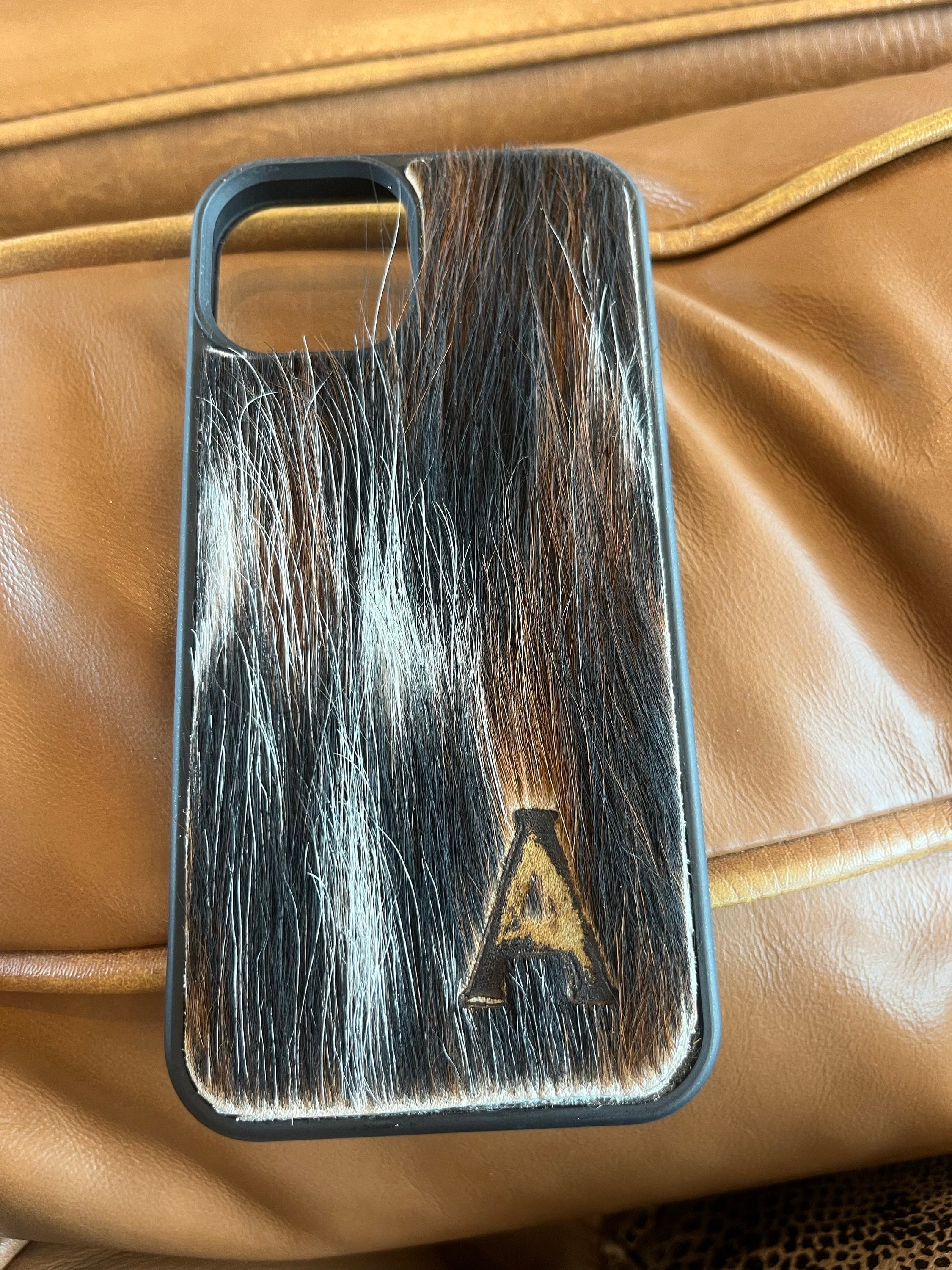 Genuine Hair On Hide, Western Cow iPhone Case, Phone Case