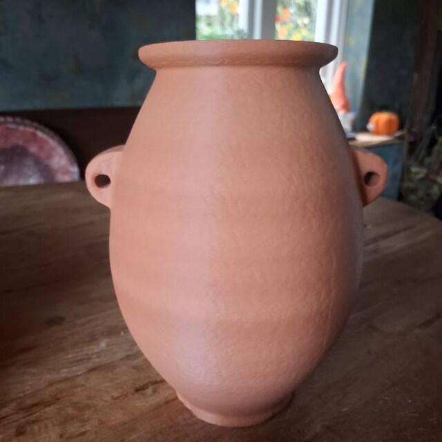 エジプト先王朝時代の花瓶、古代エジプトの陶器、テラコッタ風3D