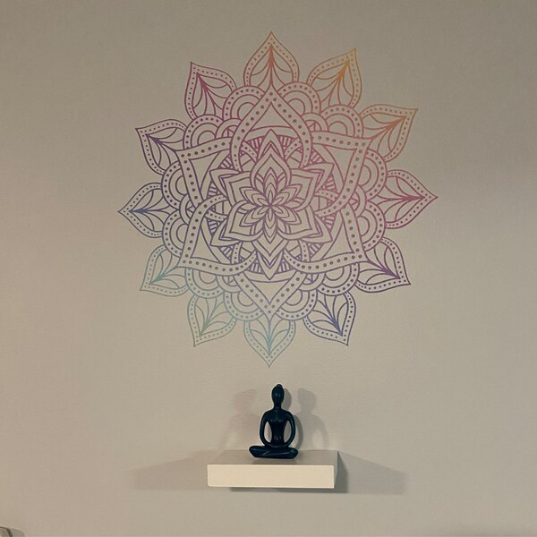 Mandala Wall Decal Headboard Master Bedroom Boho Bohemian Decor Vinyl ...