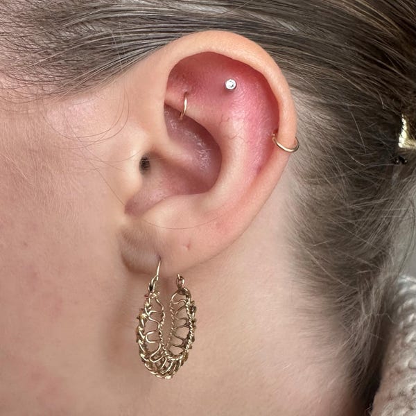 Diamond Cz, Rook Piercing, Rook Piercing Jewelry, Rook Earring, Rook ...