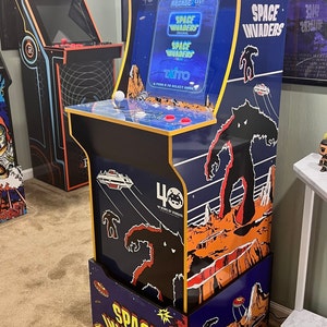 Stickers Arcade Space Invader - Graphiques Rétro Pour Borne D'arcade - Toutes Tailles - Neuf