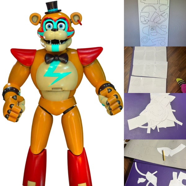 Freddy Furry Full Wearable Body Parts With Head Template for EVA Foam ...