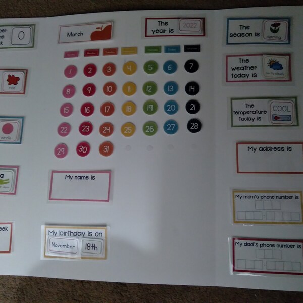 Circle Time Calendar Board Kit: Homeschool & Preschool (digital ...