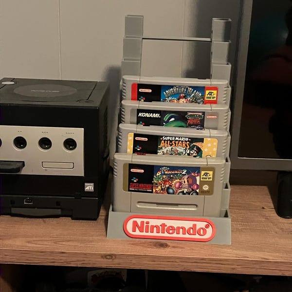 Nintendo SNES 9 Cartridge Display Stand, 3D Printed - Etsy