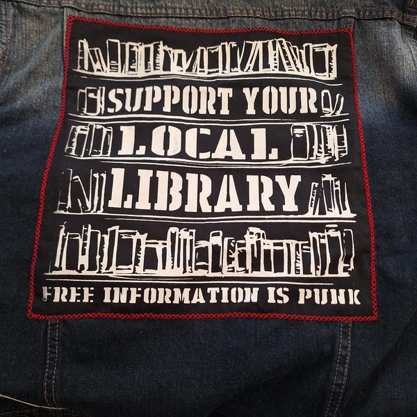 Support Your Local Library Fabric Back Patch - Etsy