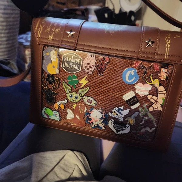 Pin Bag Cute Cat Paw Design Backpack, PU Leather Pin Doll Display