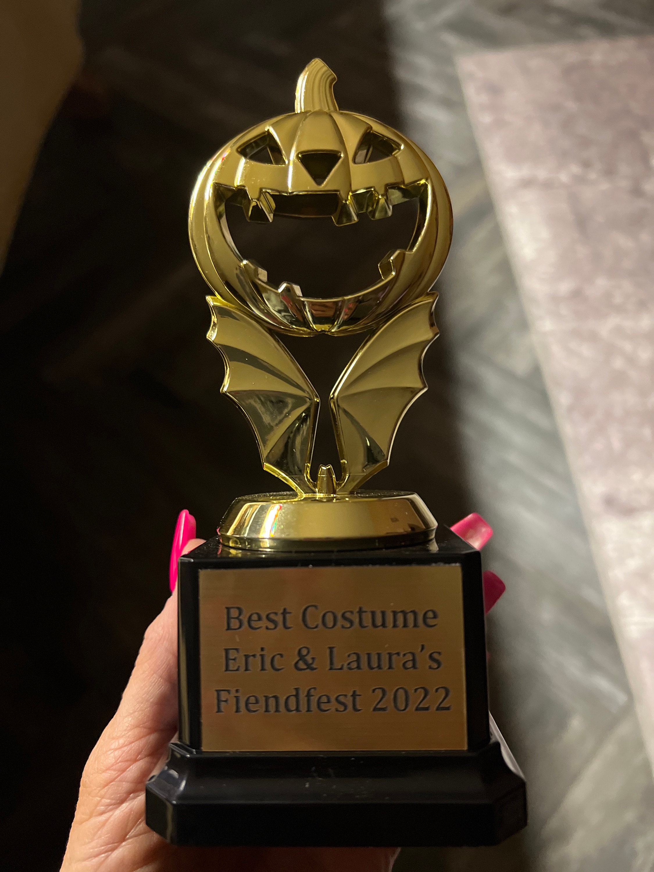 Halloween Trophy Costume Party Prize Free Engraving Halloween Party Favor