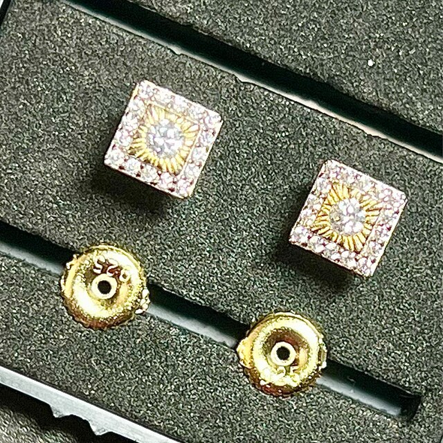 Men's Women's Gold Over 925 Sterling Silver Iced Out Hip Hop