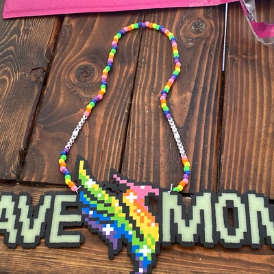 Custom Ghost Kandi Necklace - Etsy