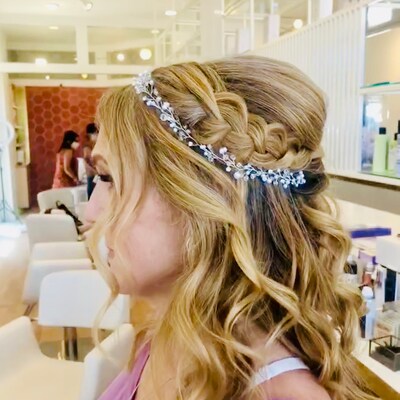 beaded wedding headpiece