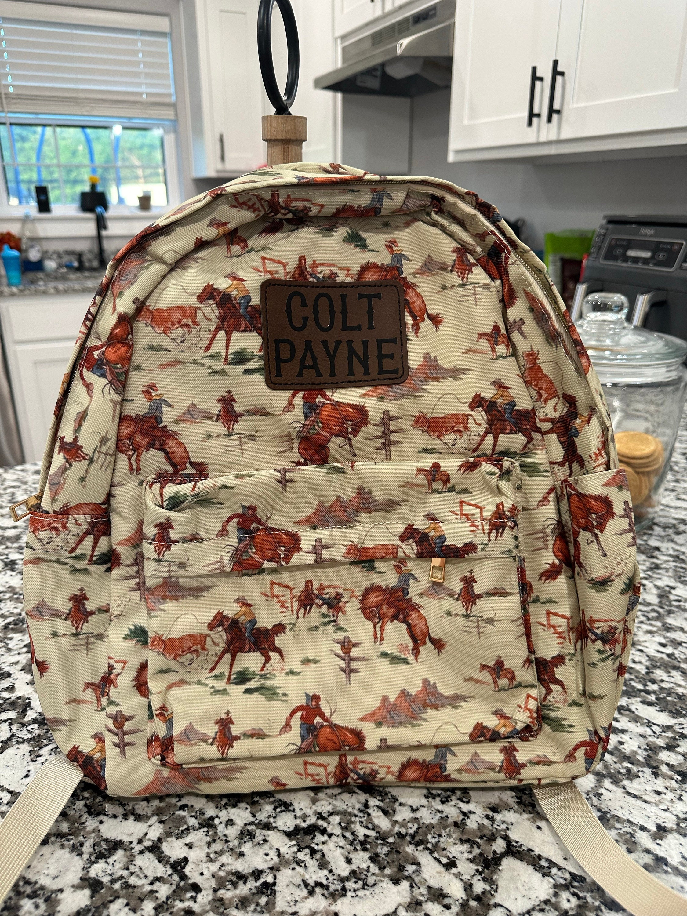 Cowboy Backpack,Western Backpack, Cowboy School Bag,Rodeo Backpack, Western Cowboy,Personalized Backpack,Personalized Bag,Mini,Midsize Bag