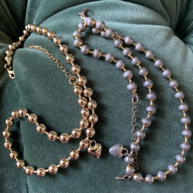 【VINTAGE HOLLYWOOD】Petit Heart Ball Chain Necklace EXVOTO_2BSMALL_2BBATCH_2BVINAT
