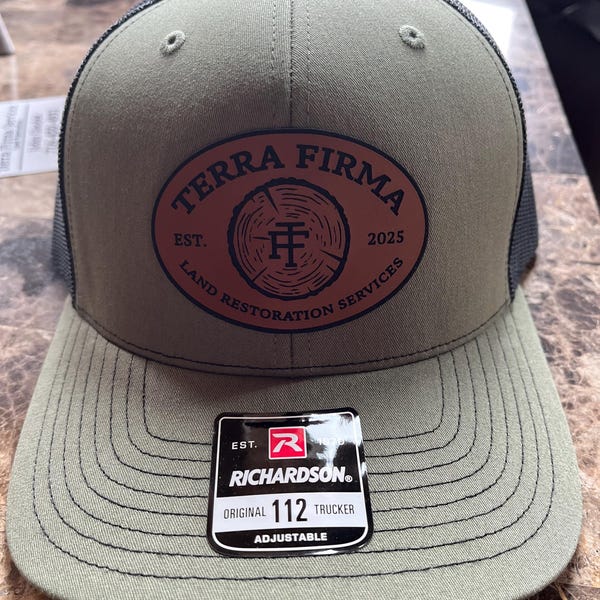 Red Fieldstone Logo Leather Patch Hat