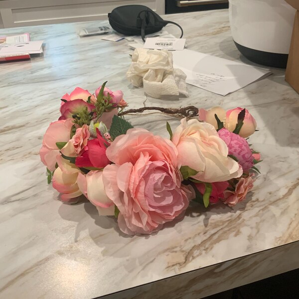 Adult Summer Flower Crown - Custom Made - Spring Flower Crown - Floral ...