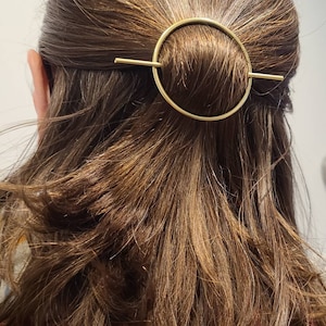 Minimalist Gold Hair Accessories Brass Hair Clip Round - Etsy Canada